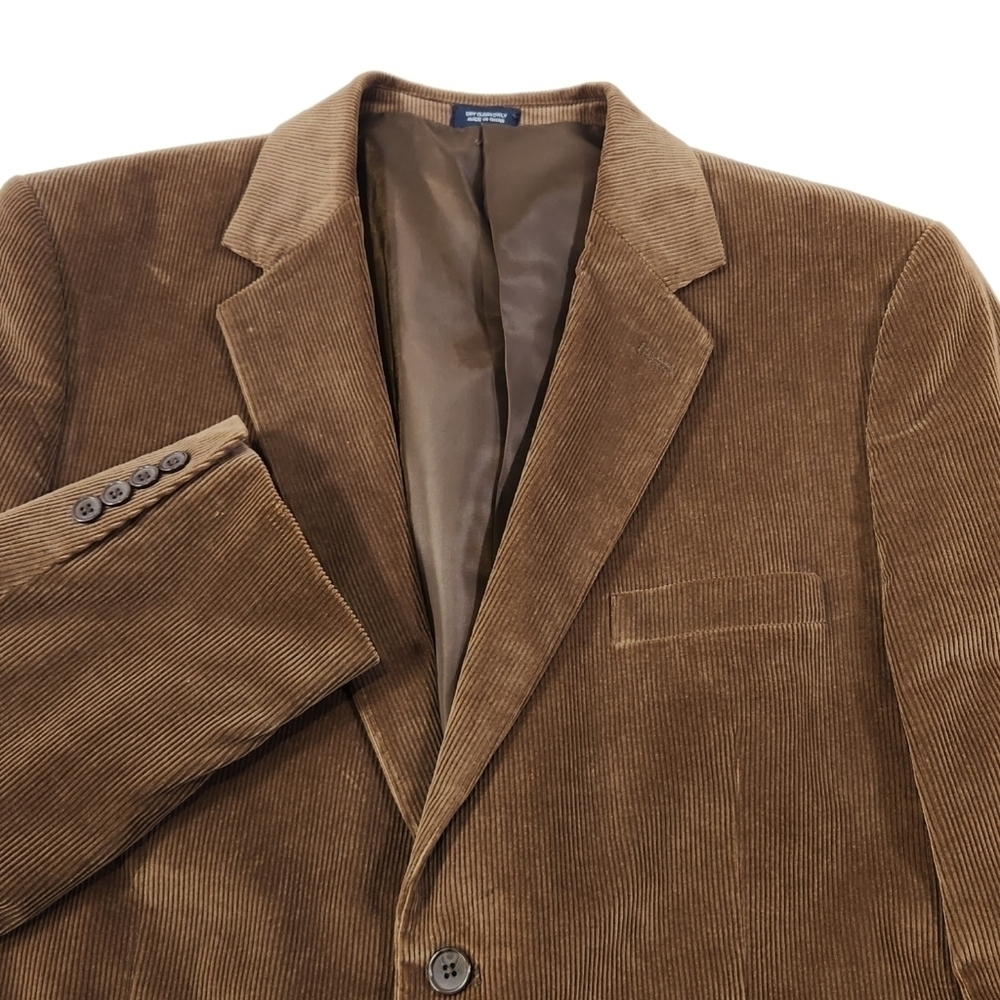 Saddlebred Blazer Mens Size 44R Brown Corduroy Two Button Sport Coat Suit Jacket